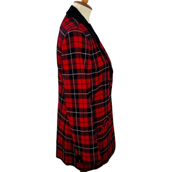 Vintage Pendleton Womens Tartan Plaid Blazer Jacket Sz M 100% Virgin Wool Lined - Picture 13 of 13